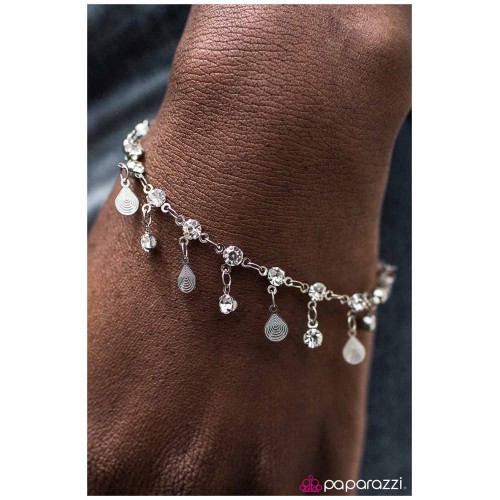 Rain, Rain Go Away White/Silver Bracelet